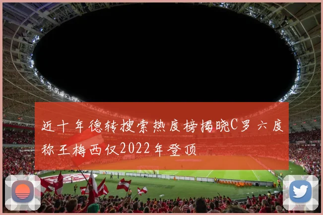 近十年德转搜索热度榜揭晓C罗六度称王梅西仅2022年登顶